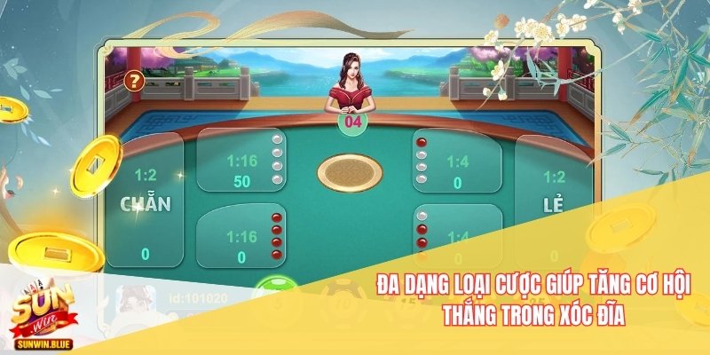 Xóc Đĩa Sunwin - Giải Mã Điều Bạn Chưa Biết Về Trò Chơi 3 Đa dạng loại cược giúp tăng cơ hội thắng trong Xóc đĩa